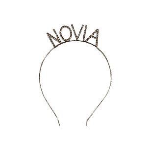 Cintillo Metálico Novia Plateado 1 Uni