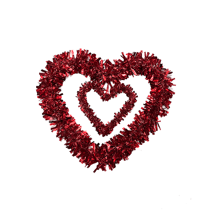 Deco Corazón Doble 33X24Cm