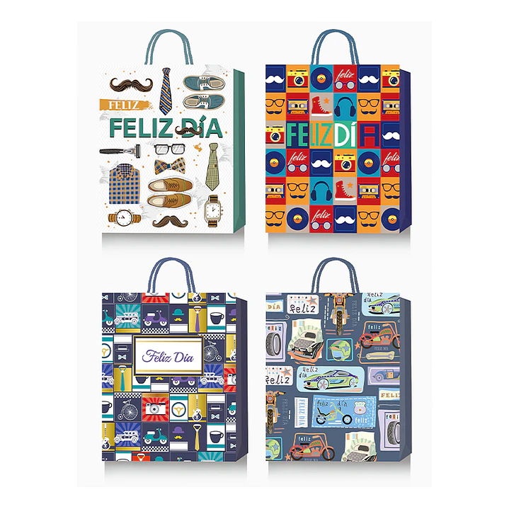 Bolsa Reg Feliz Dia Men 26X32X10 Cm D/S 1 Un