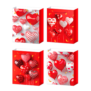 Bolsa Reg Painted Hearts 26X32X10 Cm D/S 1 Un