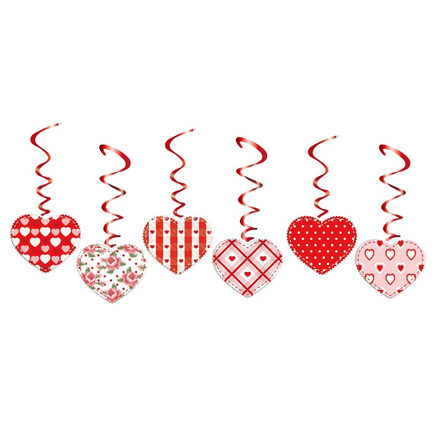 Deco Colgante Corazón Diseños 6 Uni