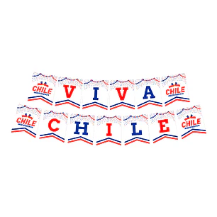 Guirnalda Viva Chile Fdo Blanco 1 Uni