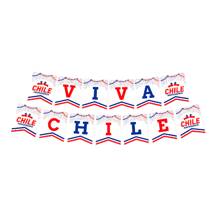 Guirnalda Viva Chile Fdo Blanco 1 Uni