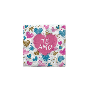 Servilleta Te Amo Rosa 20 Uni 