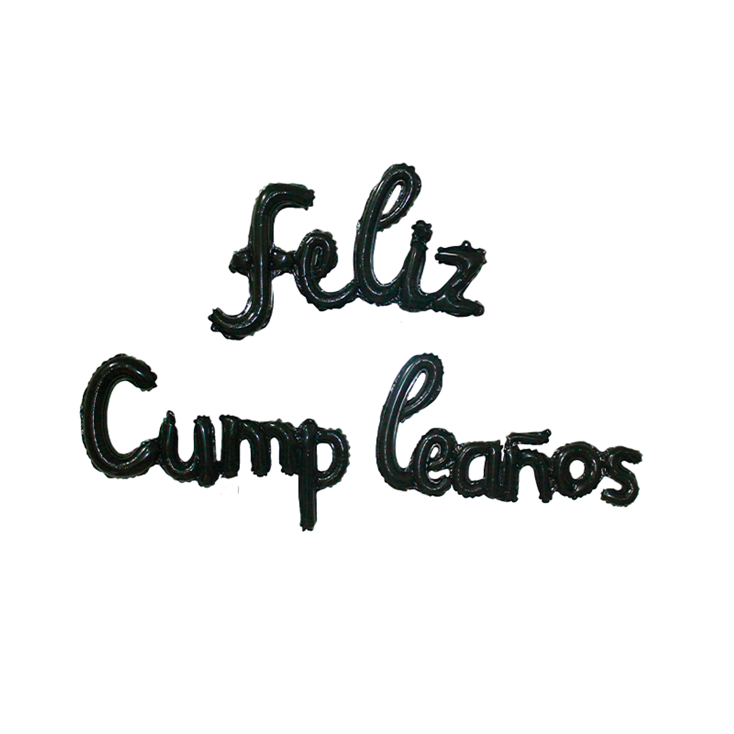 Globo Feliz cumpleaños Cursiva Negro 1 Uni