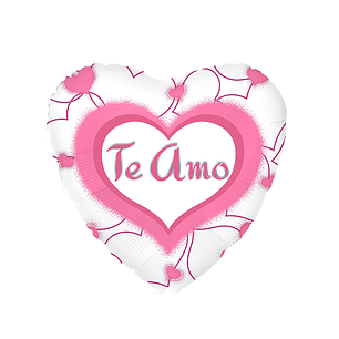Globo Foil Te amo Blanco 1 Uni