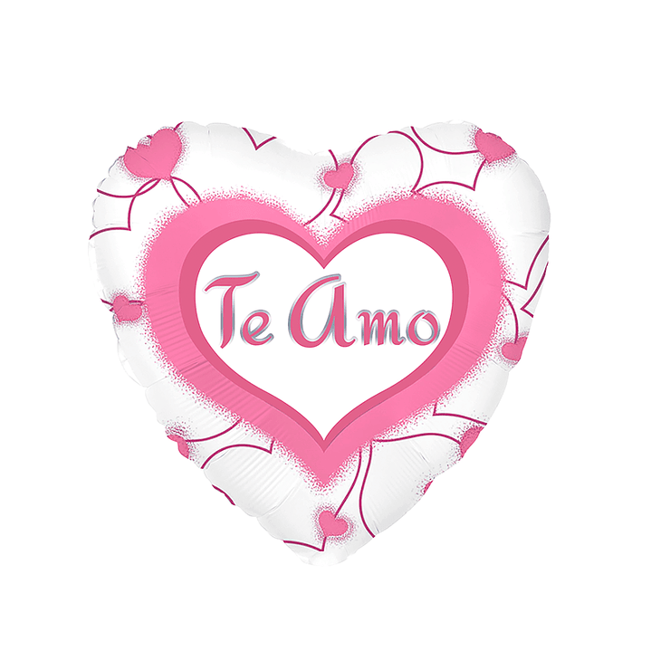 Globo Foil Te amo Blanco 1 Uni