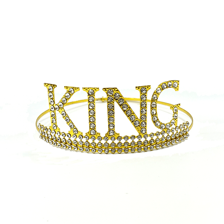 Tiara Metálica Golden King 1 Uni
