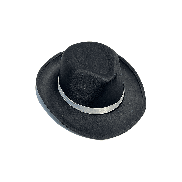 Sombrero Ganster Nego C/Bca 1 Uni