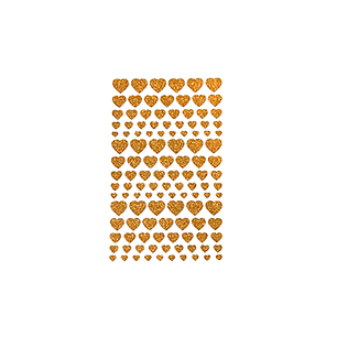 Sticker Corazones 12X24Cm Colores Surtidos 1 Uni