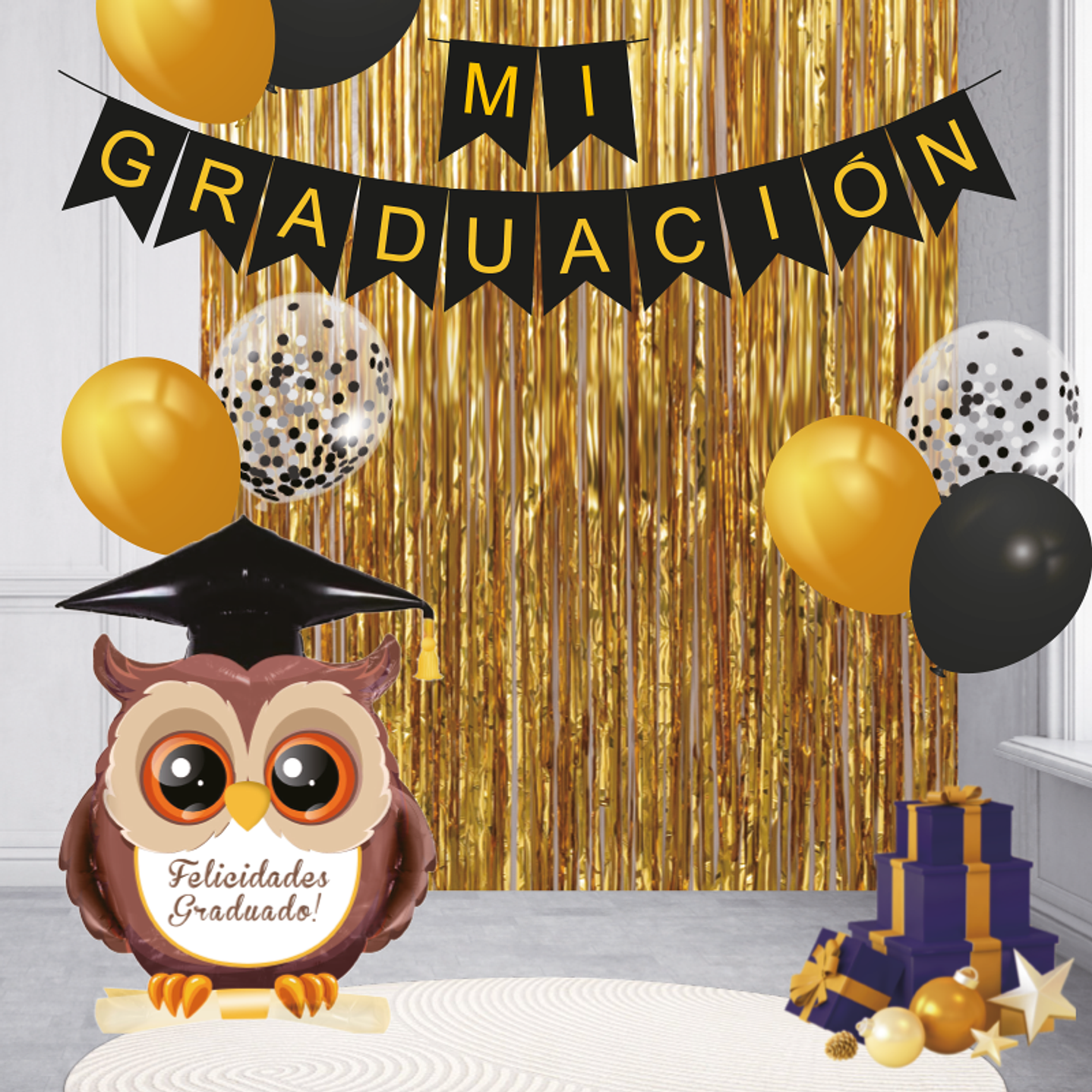 Set 10 Piezas Deco Mi Graduacion Dor 1 Uni