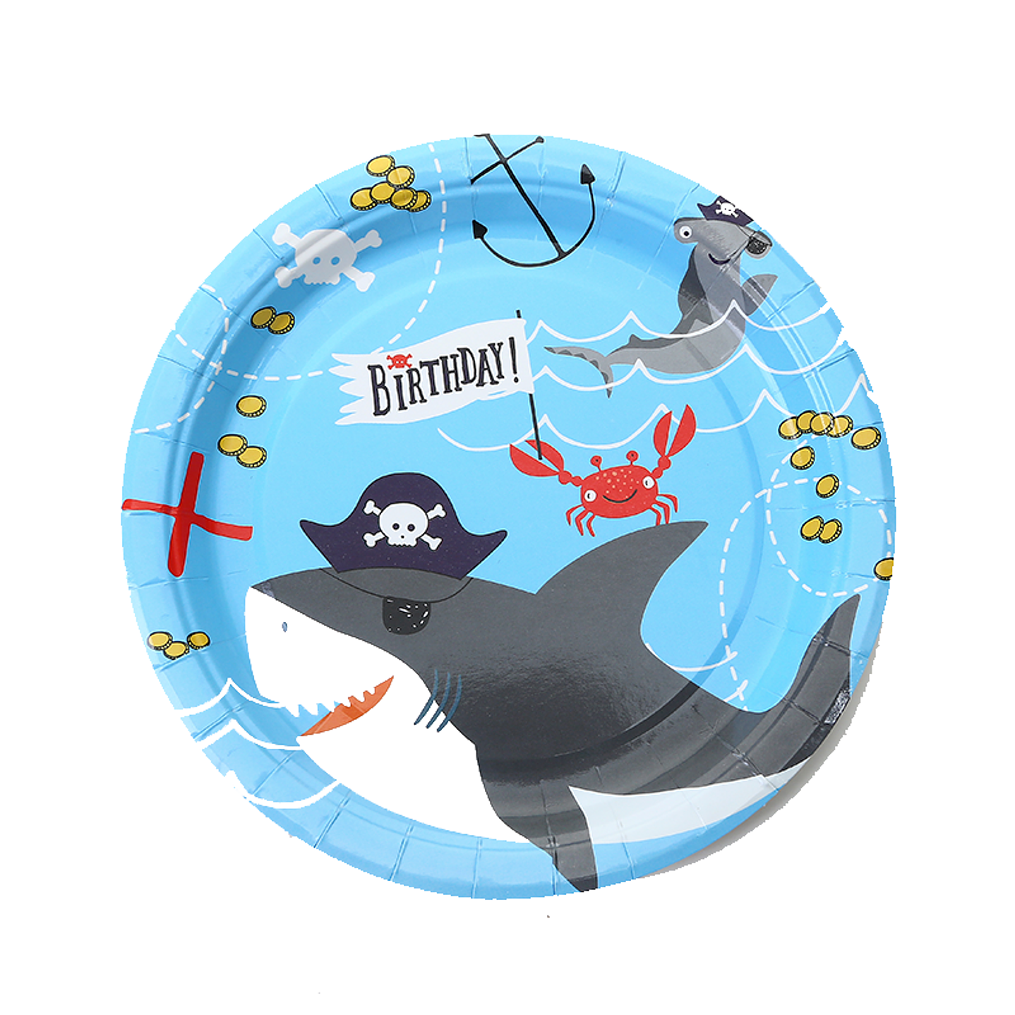 Plato Tiburon Pirata 6 Uni