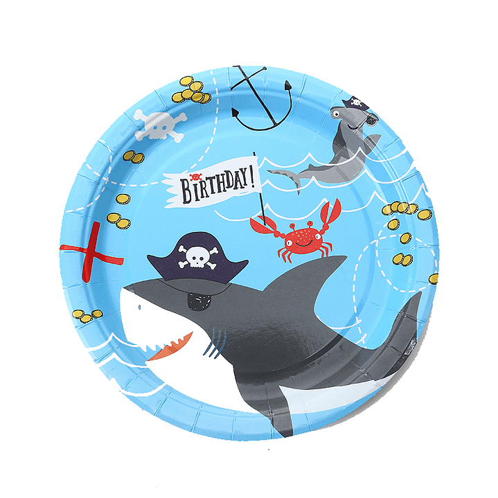 Plato Tiburon Pirata 6 Uni