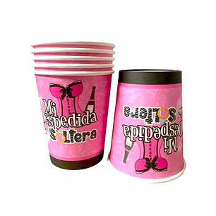 Vaso Mi Despedida Pink 6 Uni