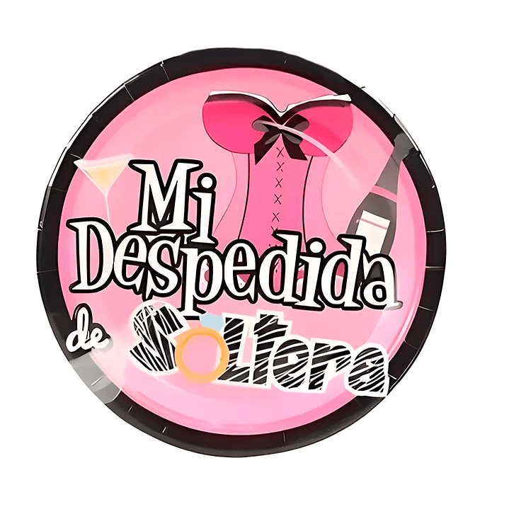 Plato Mi Despedida Pink 6 Uni