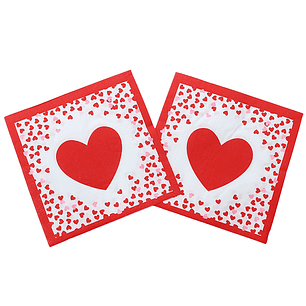 Servilleta Corazón De Corazones 20 Uni