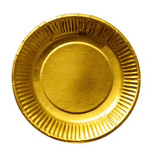 Plato 18 Cm Dorado 6 Uni