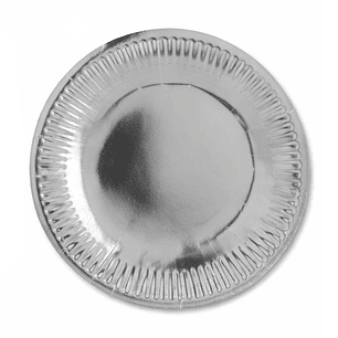 Plato 18 Cm Plateado 6 Uni
