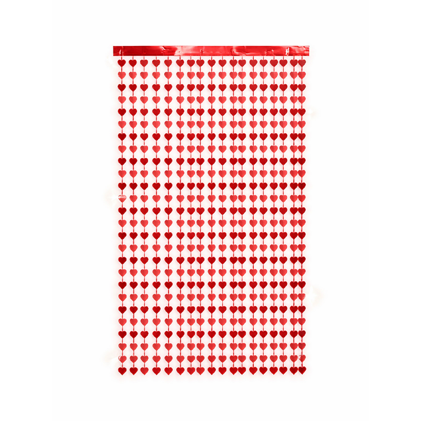 Cortina Corazones Rojo 1 Uni