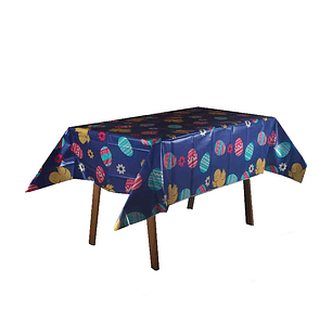 Mantel Pascua Azul Huev 137X183Cm 1 Uni