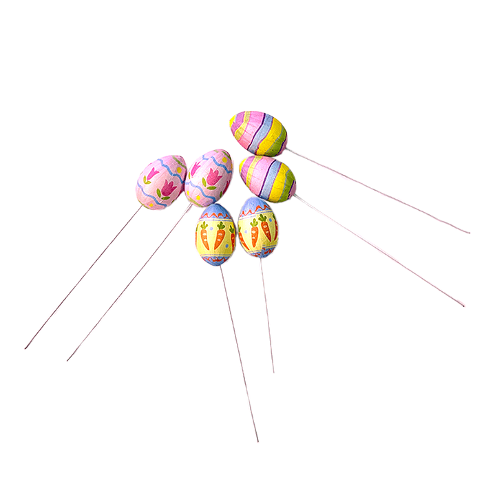 Deco Set Huevo Iconos 7Cm 6 Uni