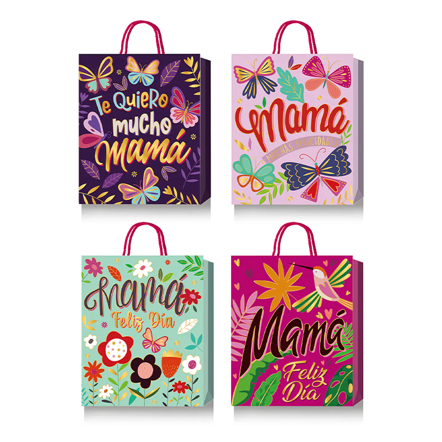 Bolsa Reg Mama Flowers 26X32X10 Cm D/S 1 Un