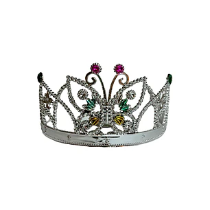 Tiara Corona Plateada 1 Uni