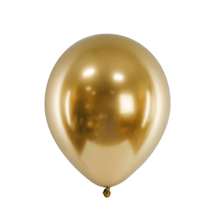 Globo Liso Glam 9 Cromado Dorado 25 Uni