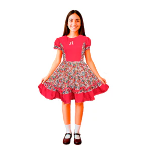 Traje Huasa Fuc Flores Ros Talla S 1 Uni 