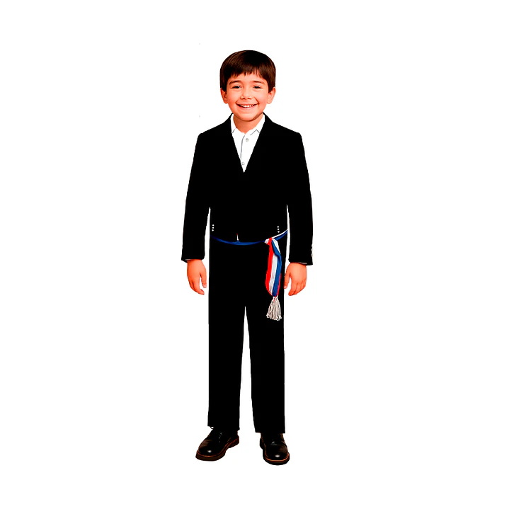 Traje Huaso Eleg Negro 3-4 1 Uni