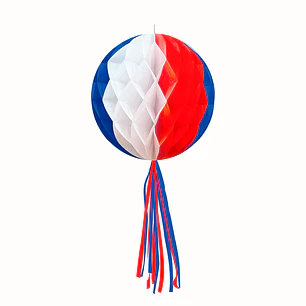 Deco Papel Bola 50Cm Porras Tricolor 1 Uni