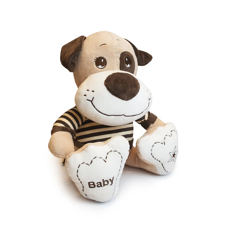 Peluche Perro Beige Ojo Café 30cm 1 Uni