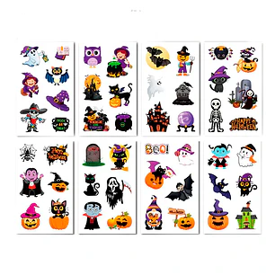 Sticker Halloween Diseños Surtidos 1 Uni