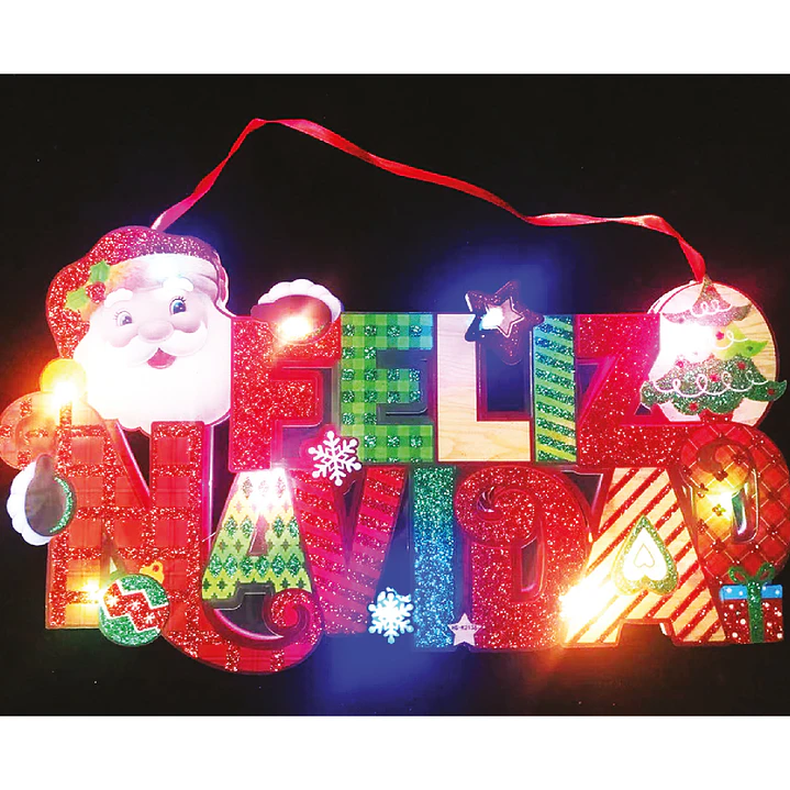Deco Feliz Navidad C/Luz 30Cm 1 Uni