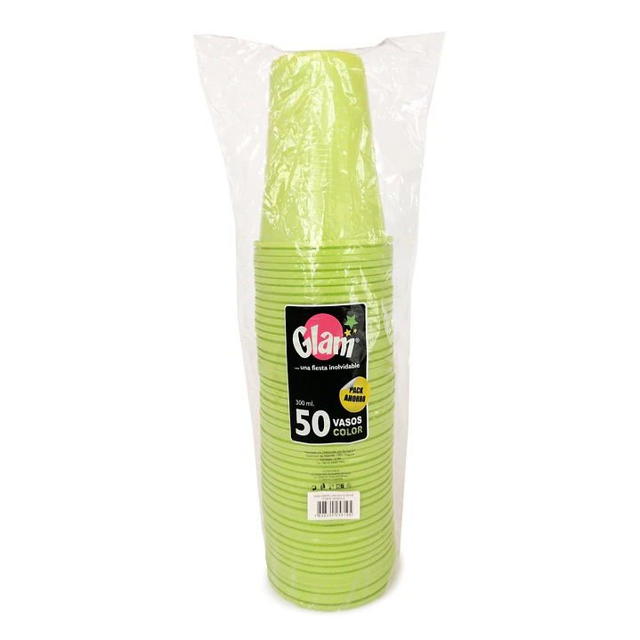 Vaso Plastico Verde Lima 300 Cc 50 Uni 2