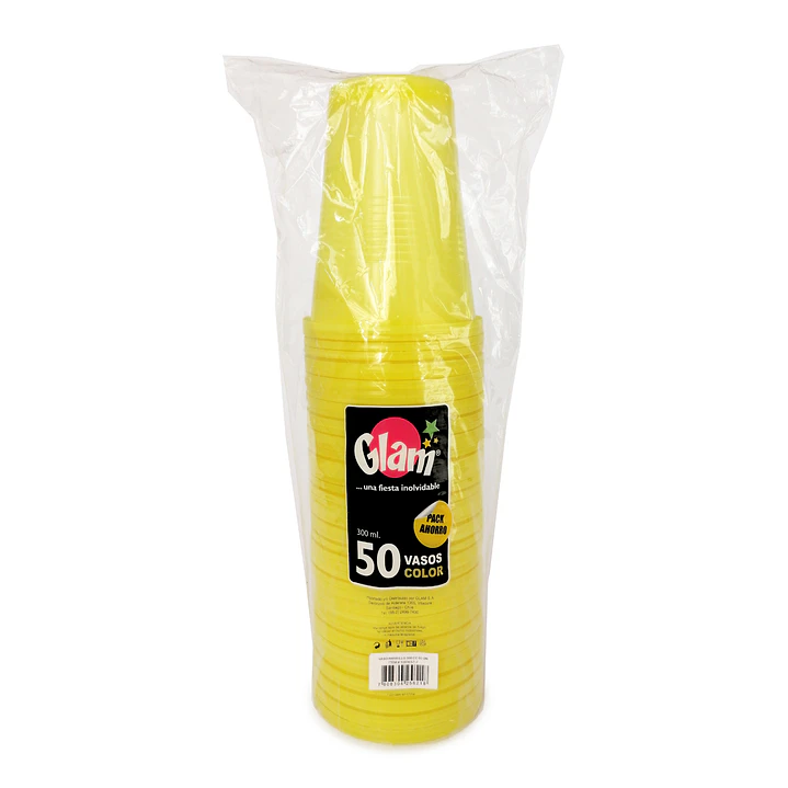 Vaso Plastico Amarillo 300 Cc 50 Uni 2