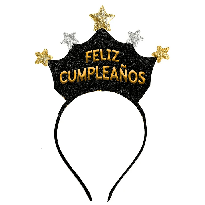 Cintillo Feliz Cumpleaños Estrellas 1 Uni