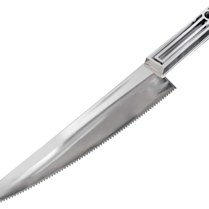 Cuchillo Plástica Reutilizable Plateado 28cm 1 Uni
