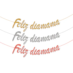 Guirnalda Feliz Día Mamá Manuscrito 5M Colores Surtidos
