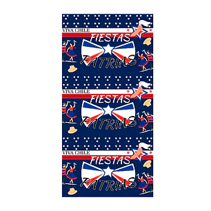 Cortina Metálica Fiestas Patrias Azul 1 X 2 MT