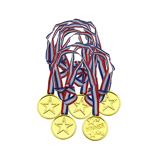 Medallas Winner Chica 6 Uni - 3,5 cm.