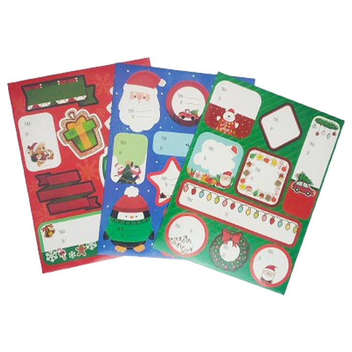 Set 4 Hojas Stick Navidad 