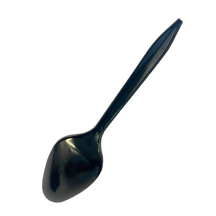 Cuchara Plastica Basic Negro 20 Uni