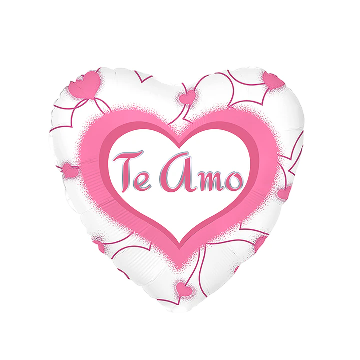 Globo Foil Te amo Blanco 1 Uni