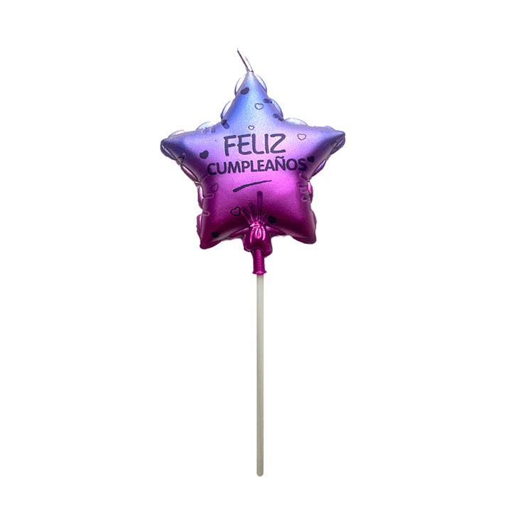 Vela Estrella Feliz Cumpleaños Difuminado 1 Uni