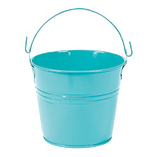 Balde Metalico Chico Celeste 1 Uni