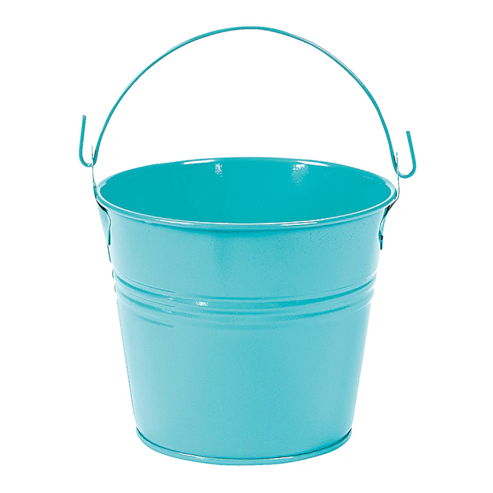 Balde Metalico Chico Celeste 1 Uni