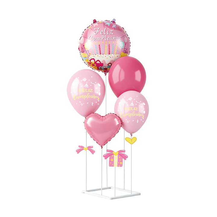 Set Globos Base Rosa 1 Uni