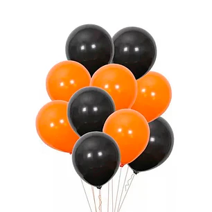 Globo Liso Glam #9 Hwn Negro/Naranjo 25 Uni