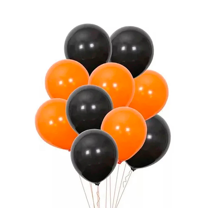 Globo Liso Glam #9 Hwn Negro/Naranjo 25 Uni